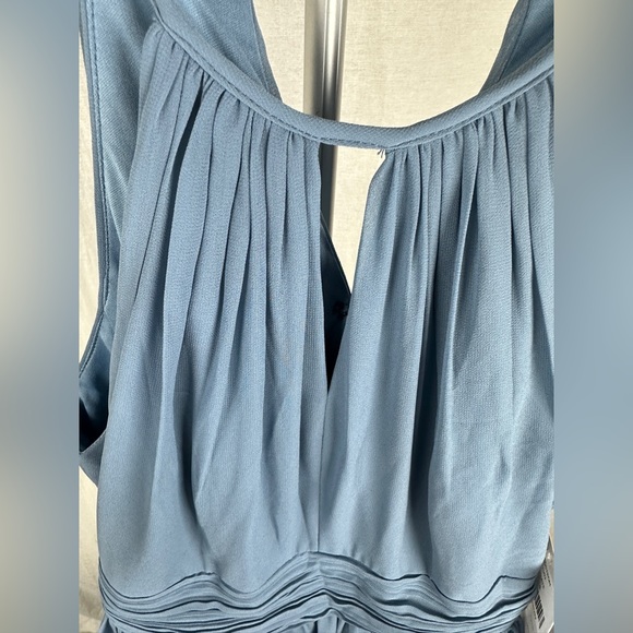 Bill Levkoff Slate Blue Halter A-Line Princess Dress Size 0 NWT - Picture 10 of 17